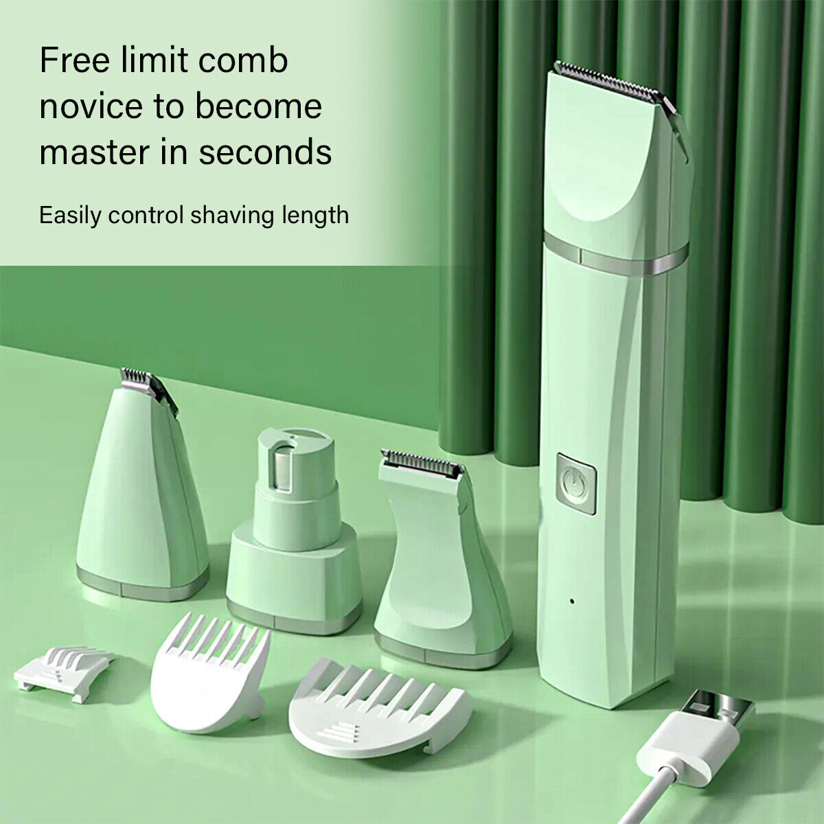 Professional Pet Grooming Kit – Electric 4-in-1 Clippers, Hair Trimmer & Nail Grinder for Cats and Dogs