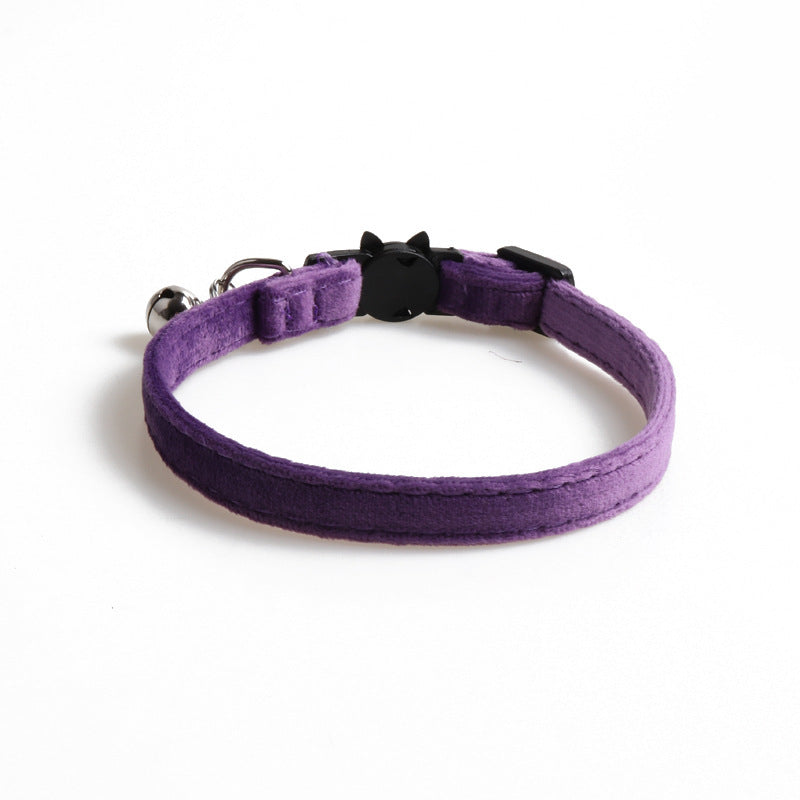 Elegant Velvet Dog Collar with Bowknot – Adjustable Soft Pet Collar for Small Dogs & Puppies