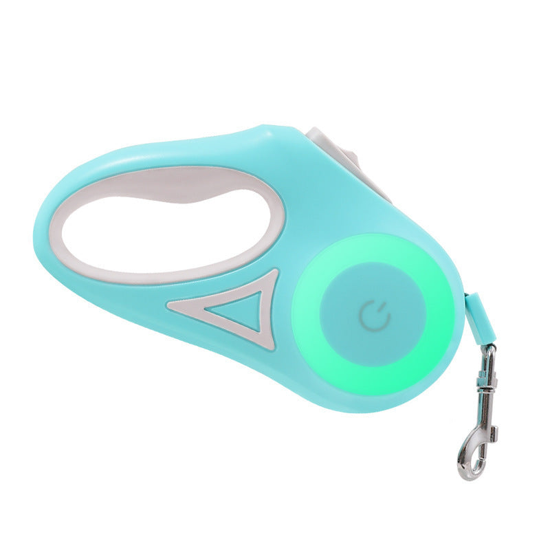 Retractable Dog Leash with Spotlight & Collar – Automatic Traction Rope for Small & Medium Dogs