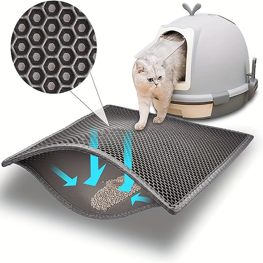 Dual-Layer Cat Litter Mat – No More Litter Trails Non-Slip