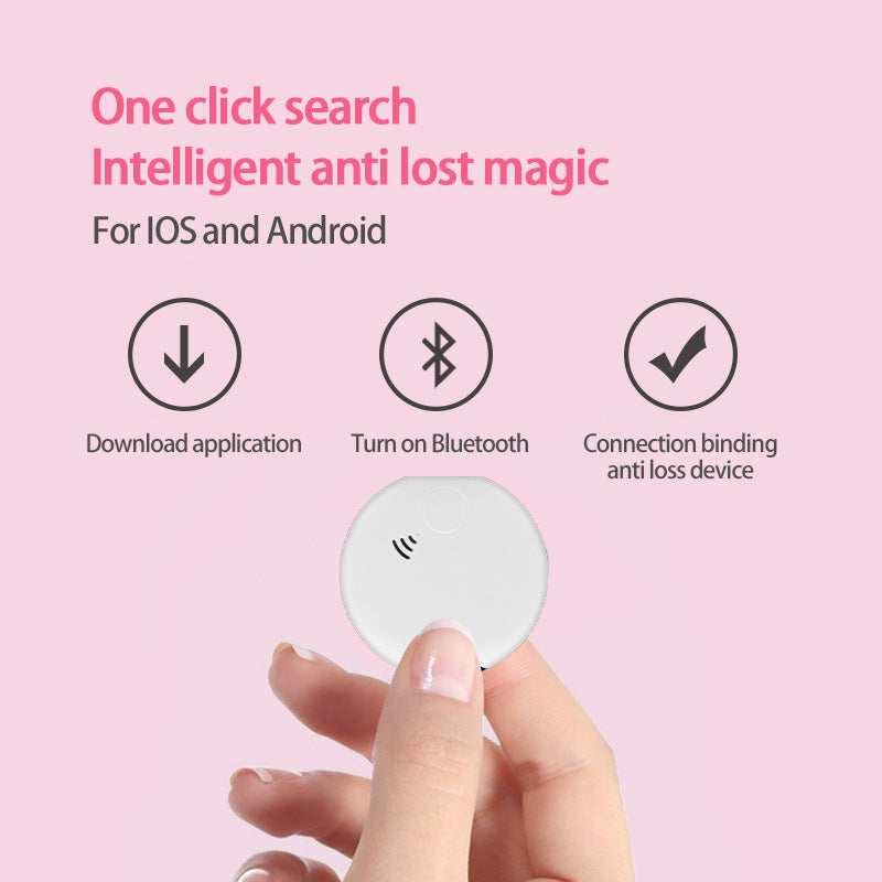 Smart Bluetooth Pet Anti-Lost Tracker – Compact Location Tracker for Pets, White