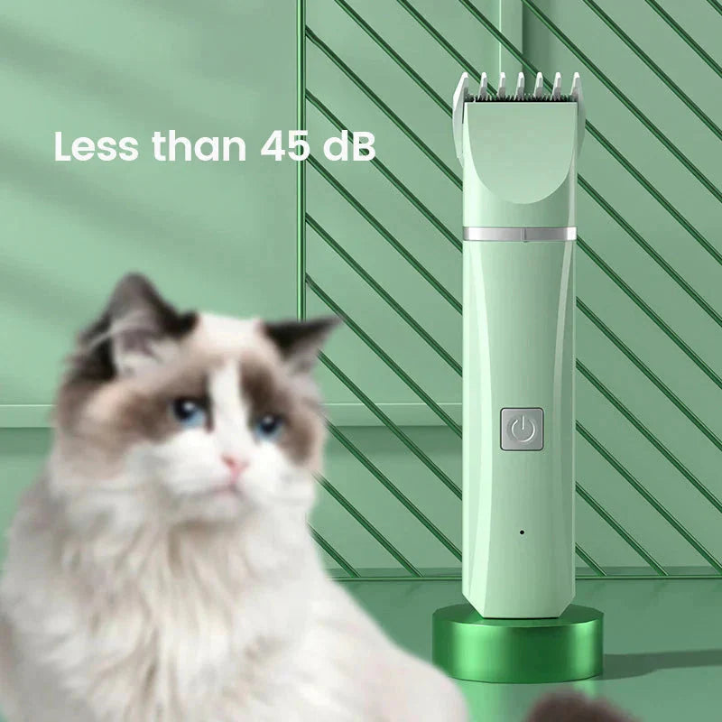 Professional Pet Grooming Kit – Electric 4-in-1 Clippers, Hair Trimmer & Nail Grinder for Cats and Dogs