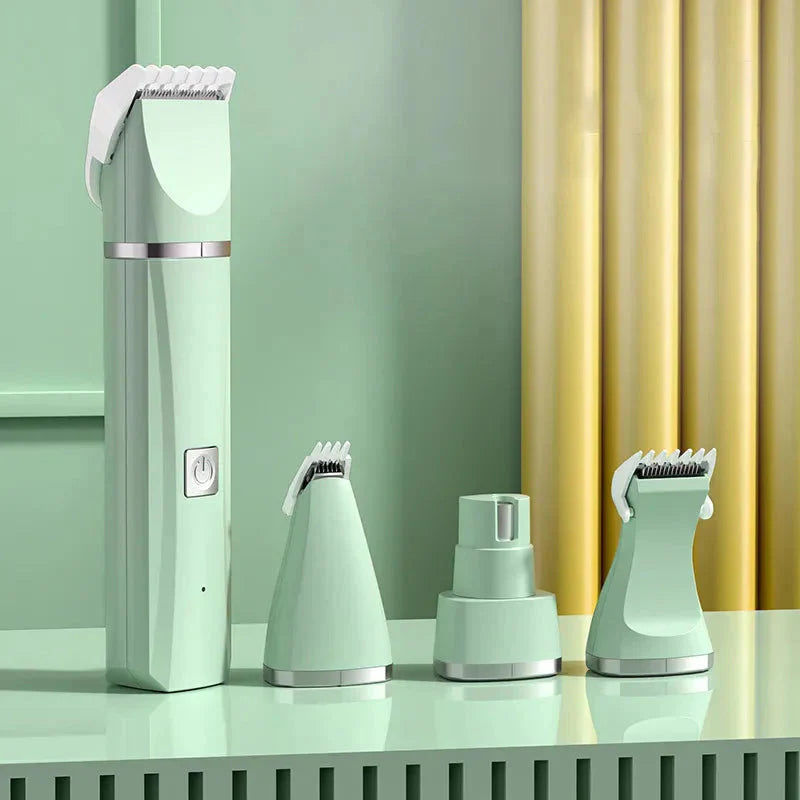 Professional Pet Grooming Kit – Electric 4-in-1 Clippers, Hair Trimmer & Nail Grinder for Cats and Dogs