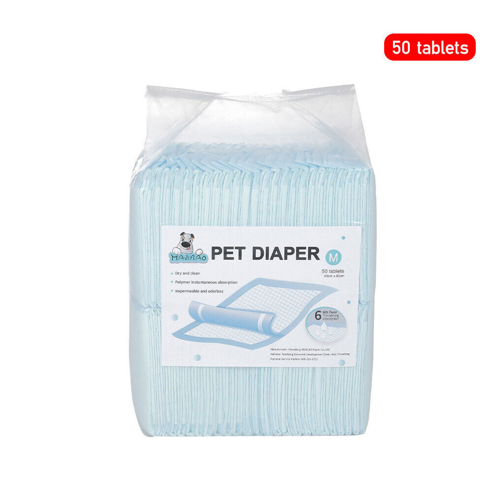 50× Large Puppy Training Pads – Super Absorbent, Leak-Proof Toilet Mats for Dogs & Cats (60×45cm)