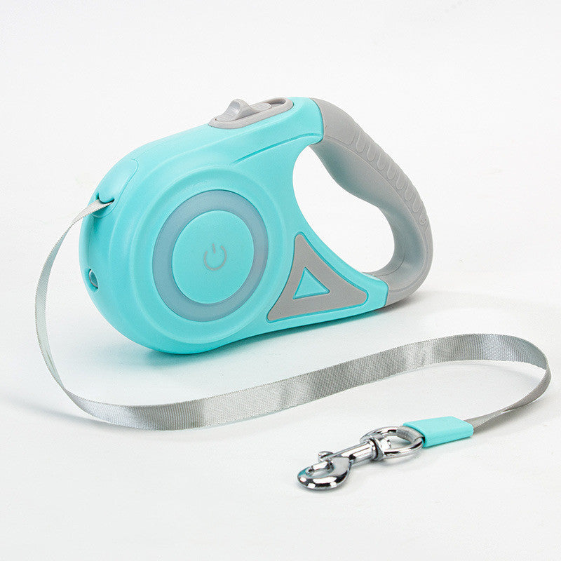 Retractable Dog Leash with Spotlight & Collar – Automatic Traction Rope for Small & Medium Dogs
