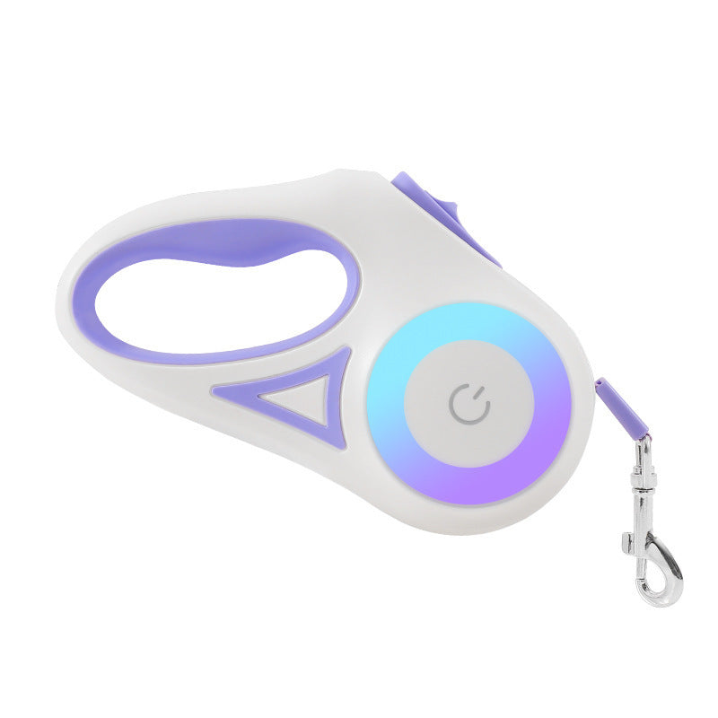 Retractable Dog Leash with Spotlight & Collar – Automatic Traction Rope for Small & Medium Dogs