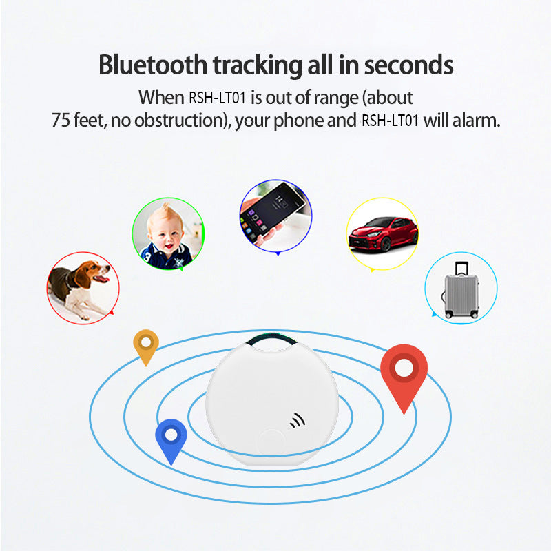 Smart Bluetooth Pet Anti-Lost Tracker – Compact Location Tracker for Pets, White